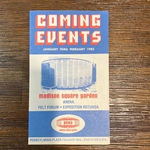 Madison Square Garden Coming Events